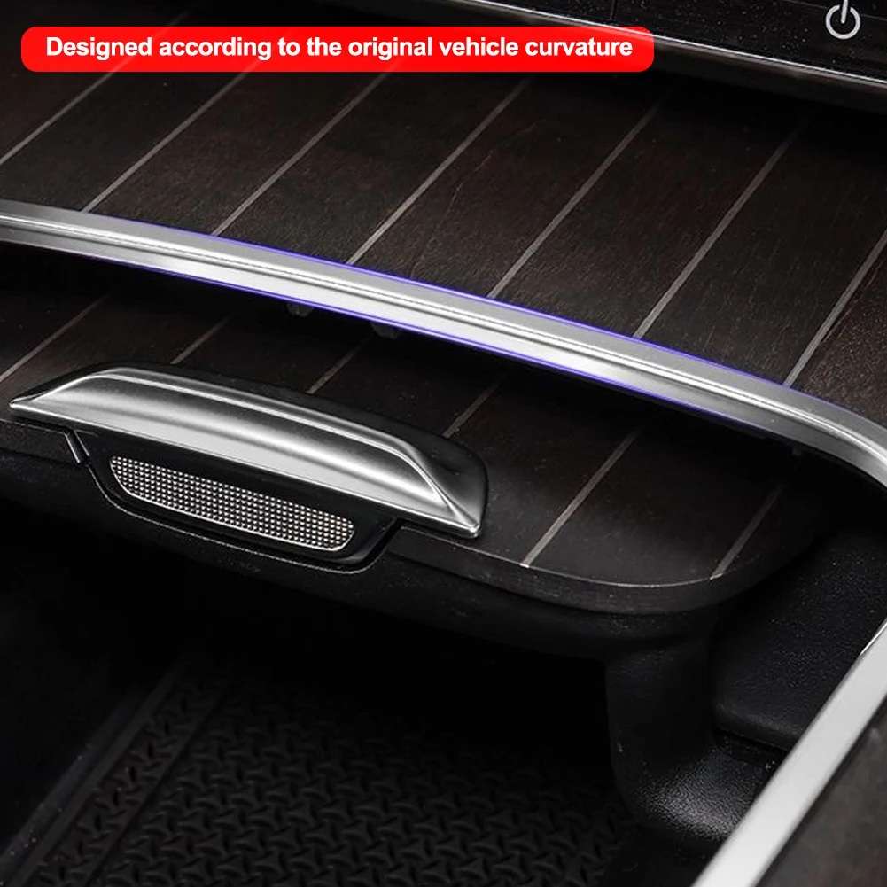 Hochglanz Chrom Splitter Auto Center Abdeckung Trim ABS Auto Dekoration für Mercedes-Benz E-Klasse E300L/E260L 2024-2025 Zubehör