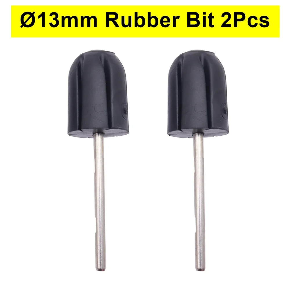 2/4개 고무 비트 또는 네일 샌딩 캡 네일 커터 슬리브 2.35mm 샤프트 페디큐어 필링 UV 젤 제거 샌드 캡 80 풋 케어