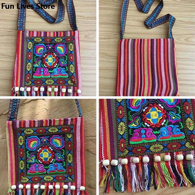 Doyutig Trendy Indian Design Women's Handmade Hobo Bags Ethnic Embroidery Shoulder  Bags Lady Bohemia Casual Crossbody Bags F789 - Crossbody Bags - AliExpress