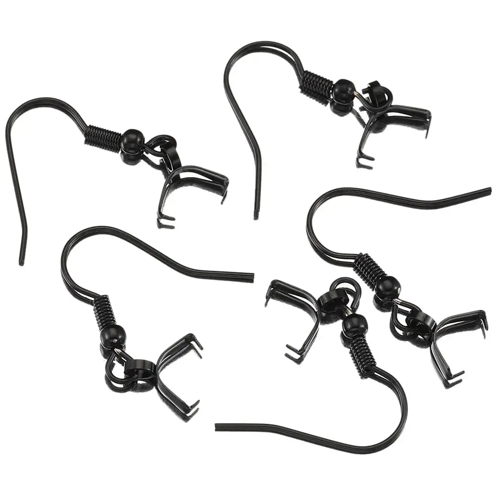 20 stücke 10 stücke Edelstahl Ohrring Haken Ohr draht Verschluss Anhänger Kaution Clip Ohr Draht baumeln Ohrringe für DIY Schmuck herstellung – Detail 8