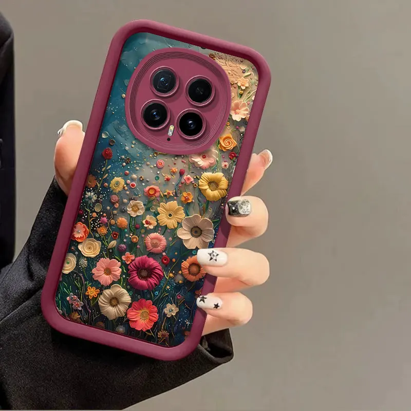 Floral Print Shockproof Silicone Protective Case