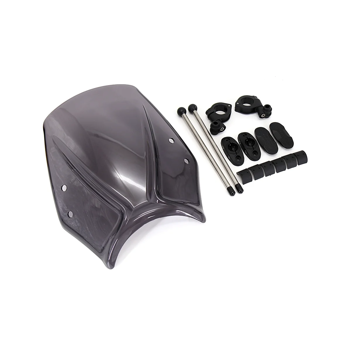 

Motorcycle Windscreen Windshield Deflector with Bracket for YAMAHA XSR 900 XSR900 XSR700 Xsr700 2016-(Smoke Gray)