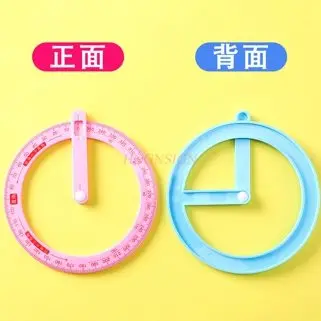 1개 360 ° 활용각도기, 기하학적 도형 그리기 자, 직각 그리기 다기능 도구