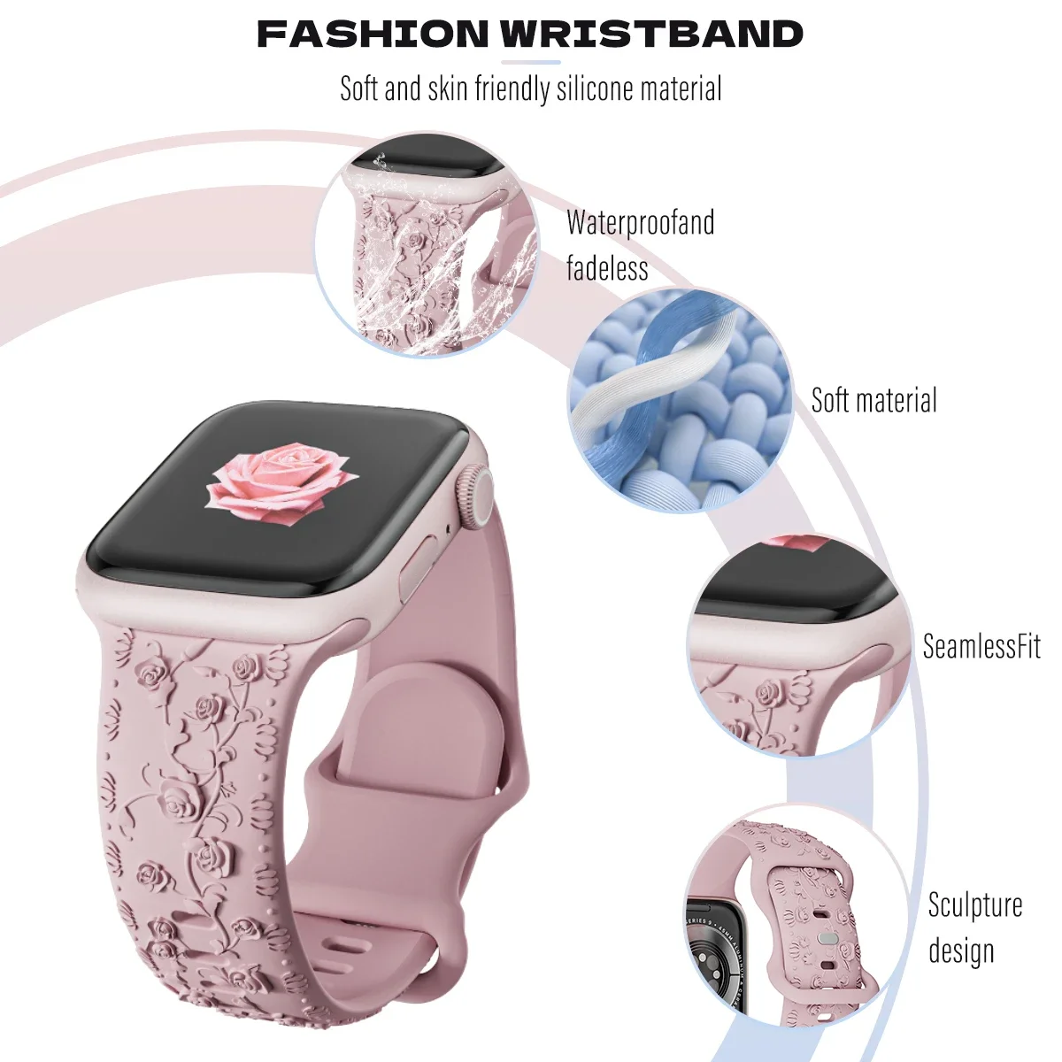 Rose Engraved Straps