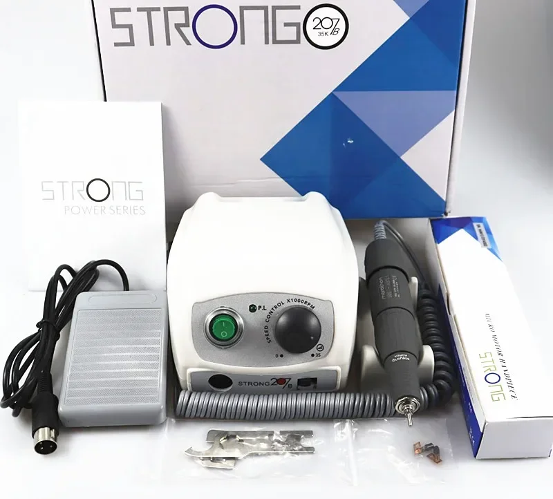 Electric Nail Drill 35000RPM, Control Box  Strong210/ 207B  SDE-H37L1 35K Handle Manicure Pedicure Nail File, Nail Art Equipment 2
