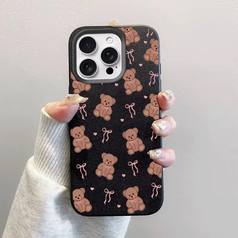 Lovely Bow Bear Silicone Phone Case