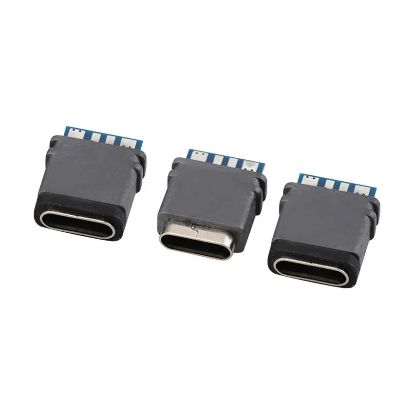 

30-50pcs Waterproof USB-C Jack USB Type-C 4Pin Female Connector Port Socket For DIY PCB Solder Design Charging Data Transmission