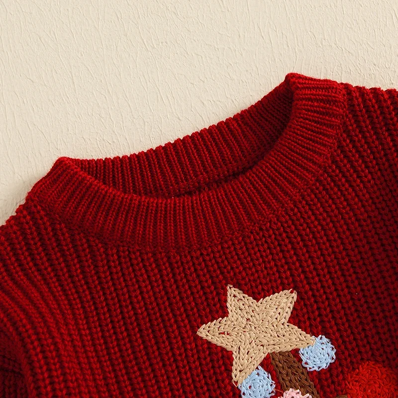 Winter New Baby Knitting Clothes Jumpers Girls Boys Sweaters Warm Casual Long Sleeve Tree Pullover Tops for Infant Clothing