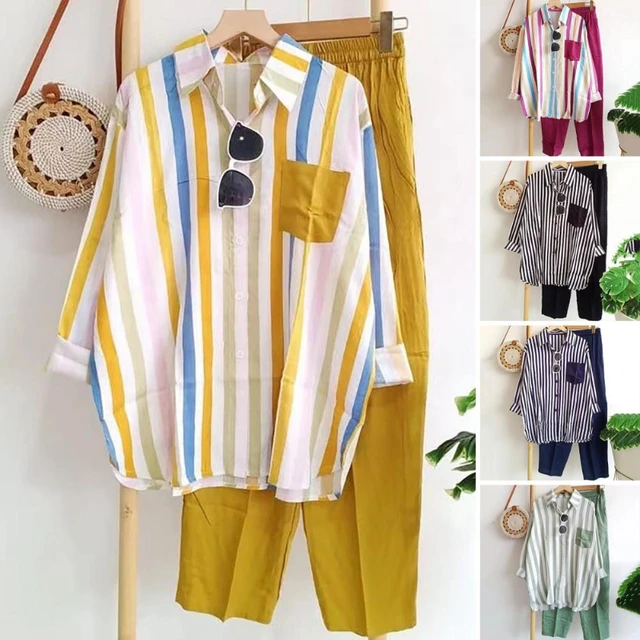 Harajuku Solid Cotton Linen Women Suits Spring Turn-down Collar Button  Shirt Cardigan+drawstring Pants Sets Casual Retro Outfits - Pant Sets -  AliExpress