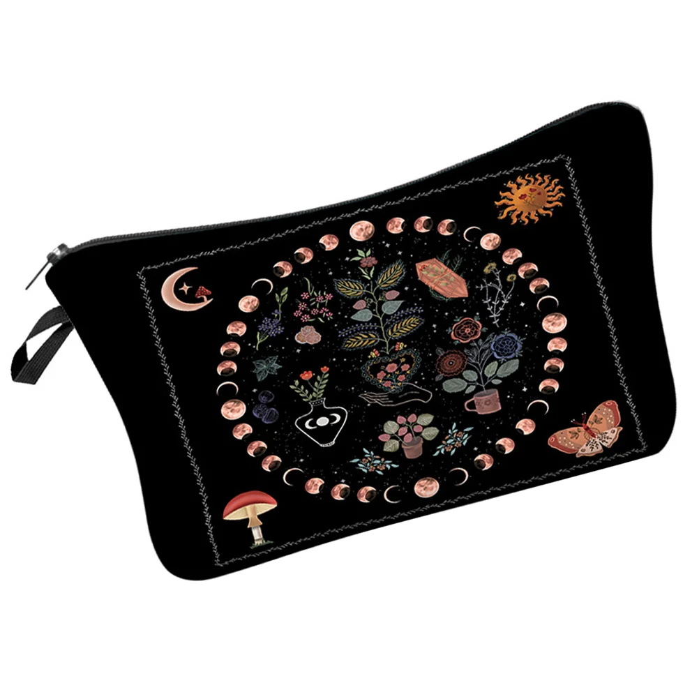

Bag Makeup Pouch Portable Organizer Women Toiletry for Travel Storage Boho Decor