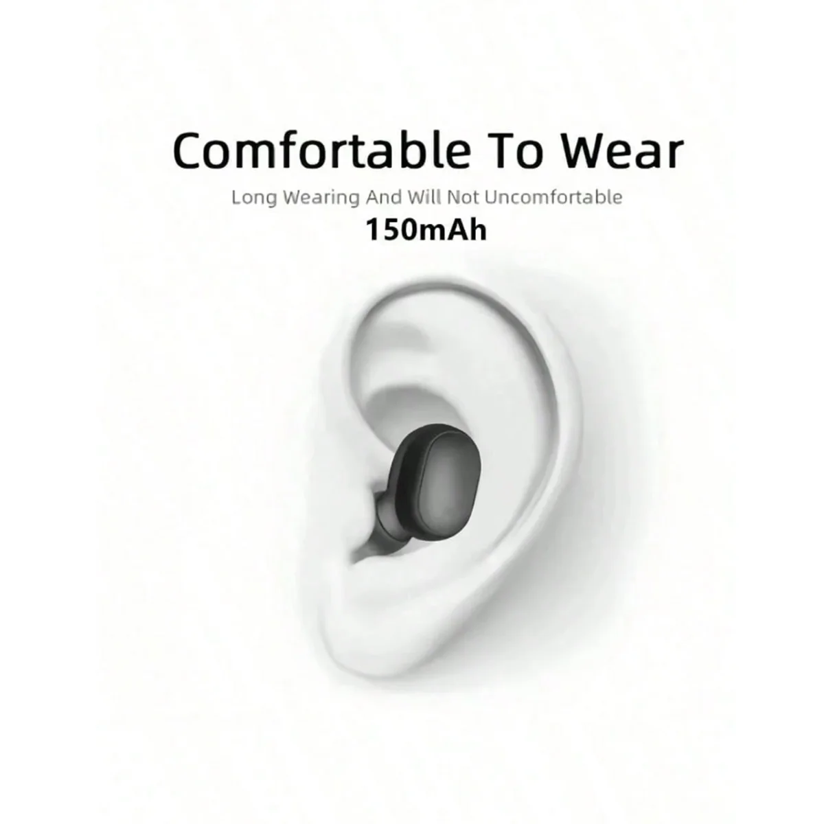 A6S Hi-Fi Sports Wireless Headset Long Battery Life In-Ear Bluetooth Headset Sports Low Power Remote Noise Cancellation 6