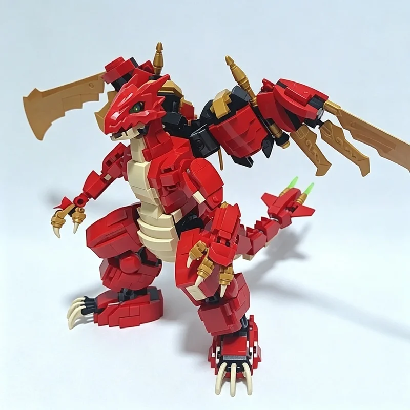 775PCS MOC 기계식 날개 달린 용 모델 테크니컬 빌딩 블록 DIY 조립 선물 취미 컬렉션 데스크탑 장식품