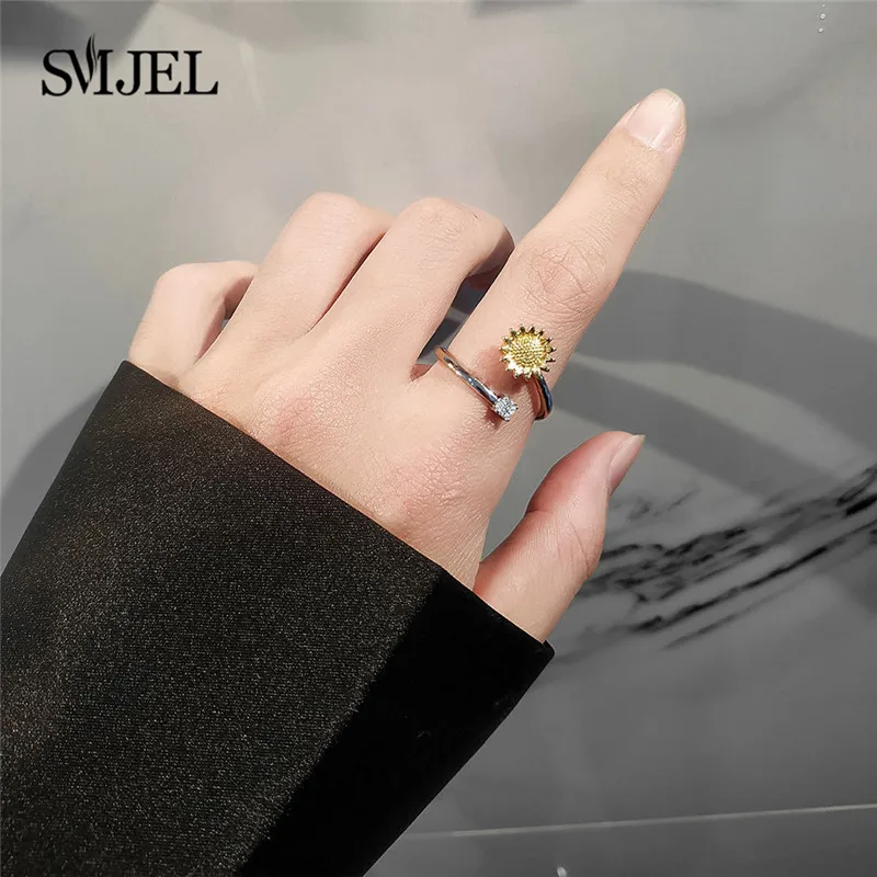 Elegant Beaded Spinner Ring - Anti-Stress Fidget Jewelry