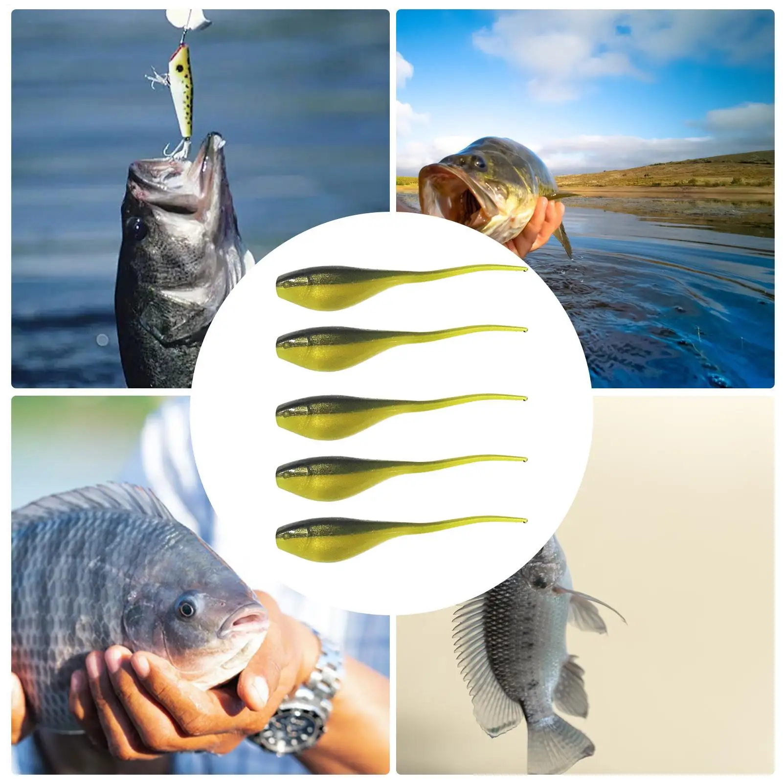 Fishing soft bait bait soft bait 0.7g/5cm	Soft Fishing Lures Swimbaits Fishing Lures Compact Baits Realistic Fish Luring Tools