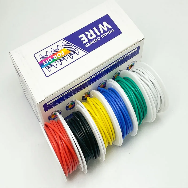 Fil Silicone TUOFENG 16 AWG – 20 Mètres (noir/rouge), Cuivre étamé, Souple