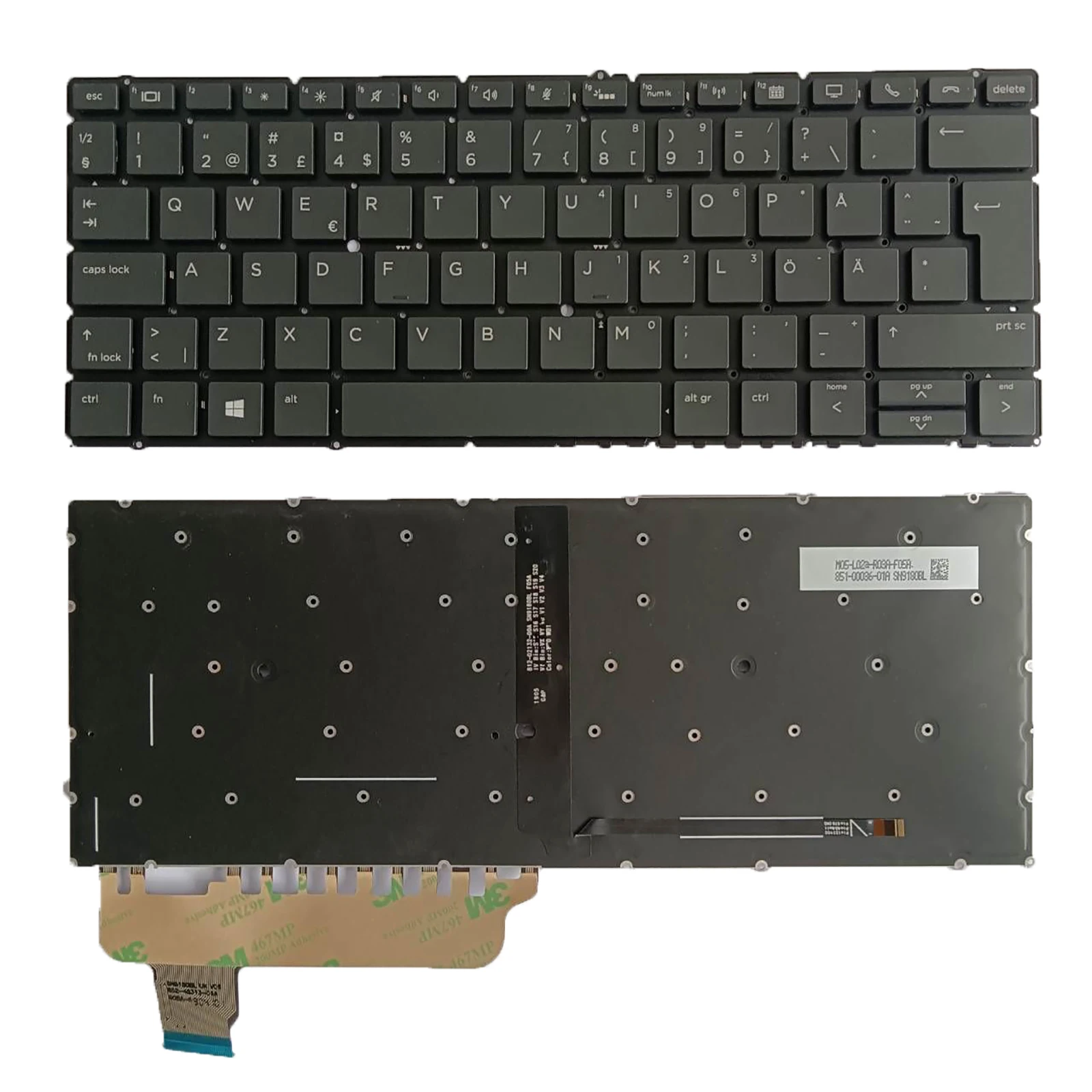 

Клавиатура с подсветкой для ноутбука HP Elitebook X360 830 G5 830 G6