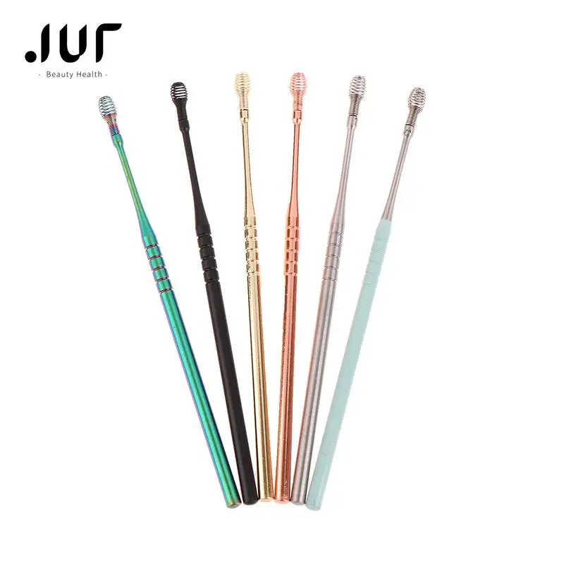 

Stainless Steel Ear Wax Pickers Spring Earpick Wax Remover Curette Ear Pick Cleaner Ear Cleaner Spoon Care Ear Clean Tool