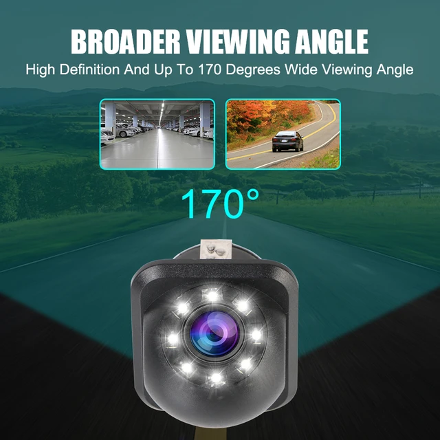 Caméra de Recul Vision Nocturne Etanche pour Voiture 170 ° Grand Angle 12  LED