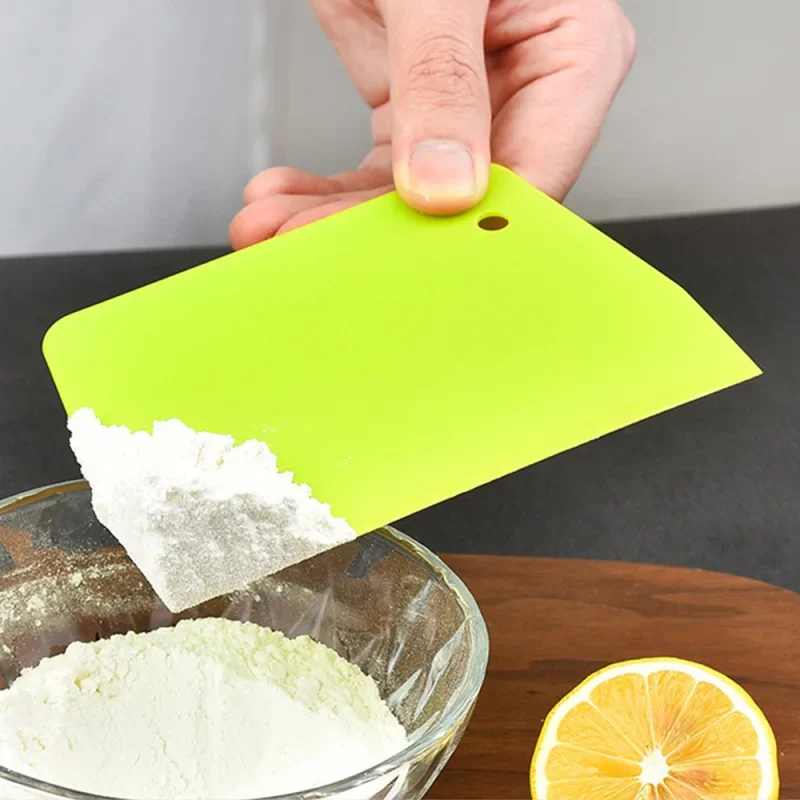 Grattoir à Pâte, 3 Pcs Grattoir à Gâteau, Coupe-pâte En Plastique