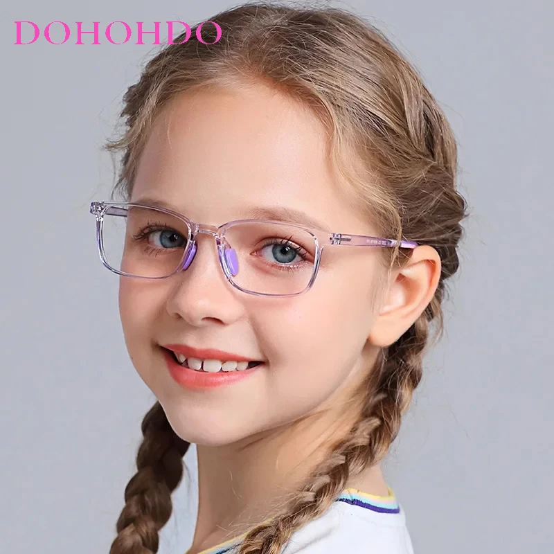 Anti blue Light Kids Glasses Boys Girls Optical Frame Computer Transparent Glasses Children Zero Prescription Medical Eyeglasses