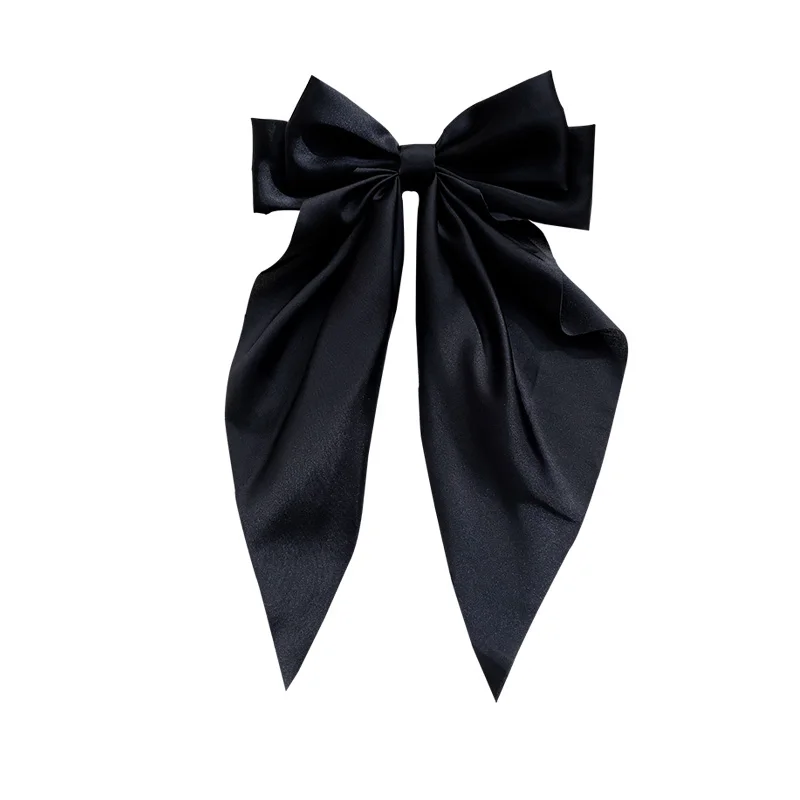 Grande Fiocco Nastro Con Clip In Acciaio – Forcina Per Capelli – Donna E Ragazza – Multicolore