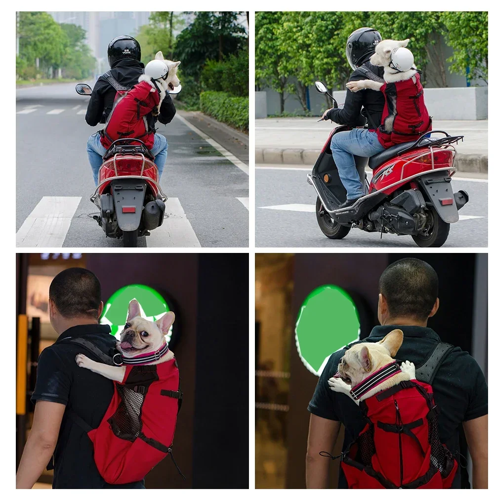 Breathable Dog Carrier Bag Portable Pet Outdoor Travel Backpack Reflective Carrier Bags Cats French Bulldog Dog Accessories pet carrier bag pet accessories pet carrying bag pet backpack