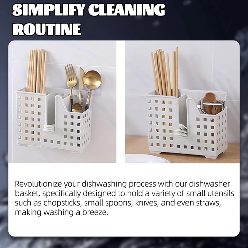 2 Pack Dishwasher Basket For Straw And Chopstick Dishwasher Utensil Basket Drainer For Washing Drying