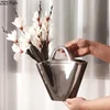 Golden Handbag Shape Ceramic Vase Flowers Pots Desk Decoration Flower Arrangement Creative Floral Vases Room Aesthetic Decor 4