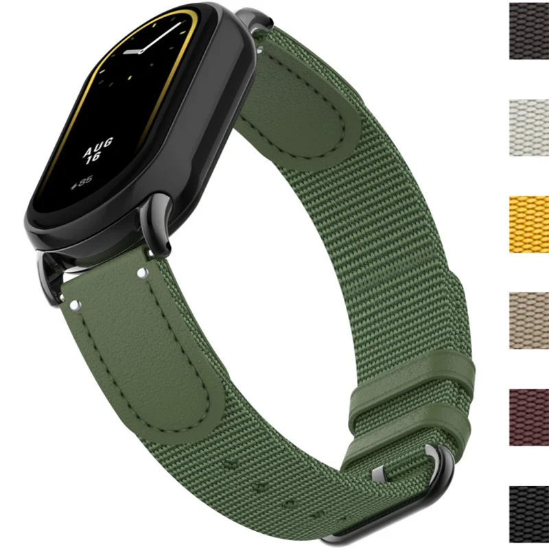 

Оригинальный ремешок для Xiaomi Mi Band 8, модный кожаный сменный Браслет для Miband 8