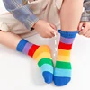 1/5/10/20 pairs/lot Girls Kids Socks Rainbow Striped Cute Children Ankle Short Breathable Cotton Fashion Toddler Sock 2