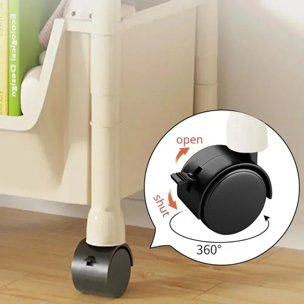 Mobile Storage Rack Trolley Kitchen Organizers And Storage Rack Household Bathroom Cart Multifunctional Multi Storey Bookshelf