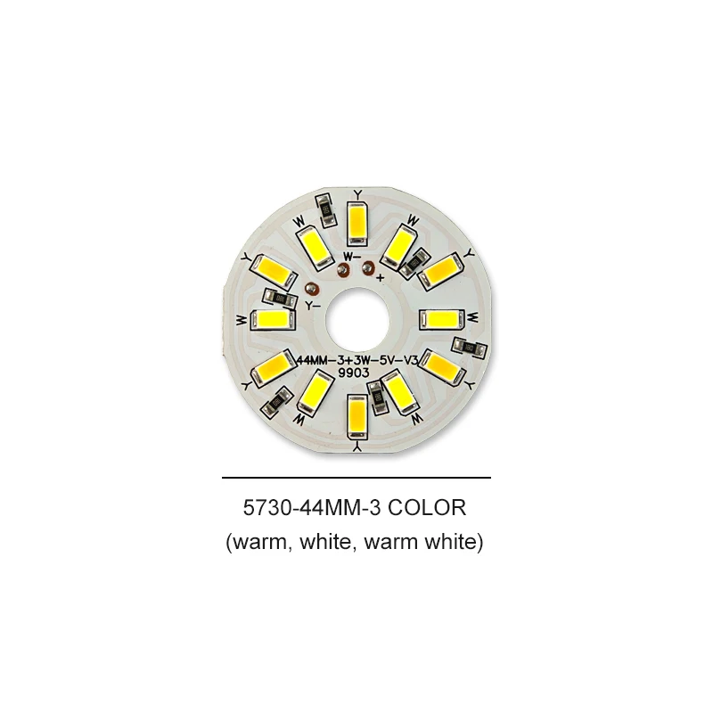 ตัวเลือกสินค้า แผง LED ปรับแสงได้ 3000K-6000K 3W 5V 30+ ดวง