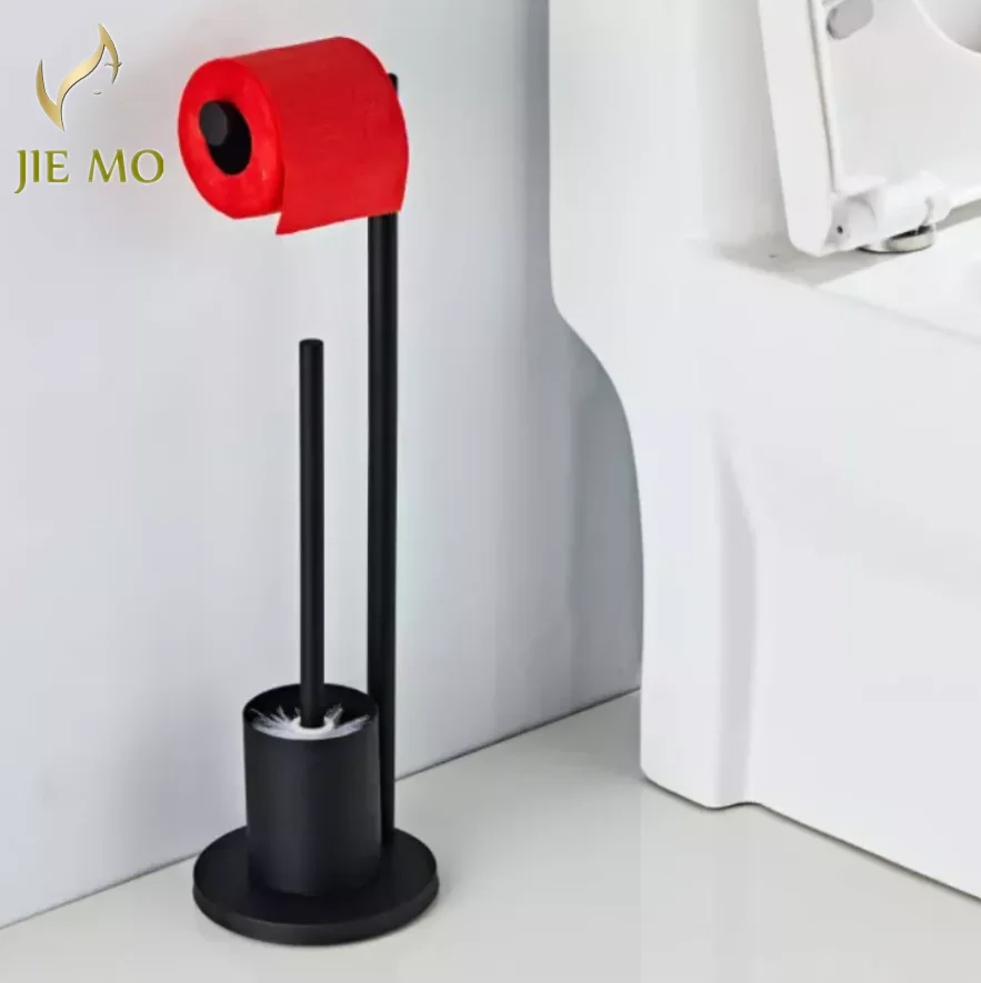 Floor toilet brush holder With toilet paper holder 304 stainless steel standing paper towel brush For Toilet Brush Set,Toilet Brush Holder