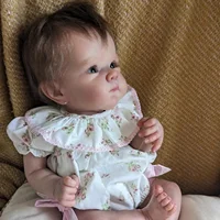 50cm Cuddly Bettie Bebe Reborn Doll With Rooted Hair Soft Cloth Body High Quality Painted With Visible Veins Reborn Doll 4