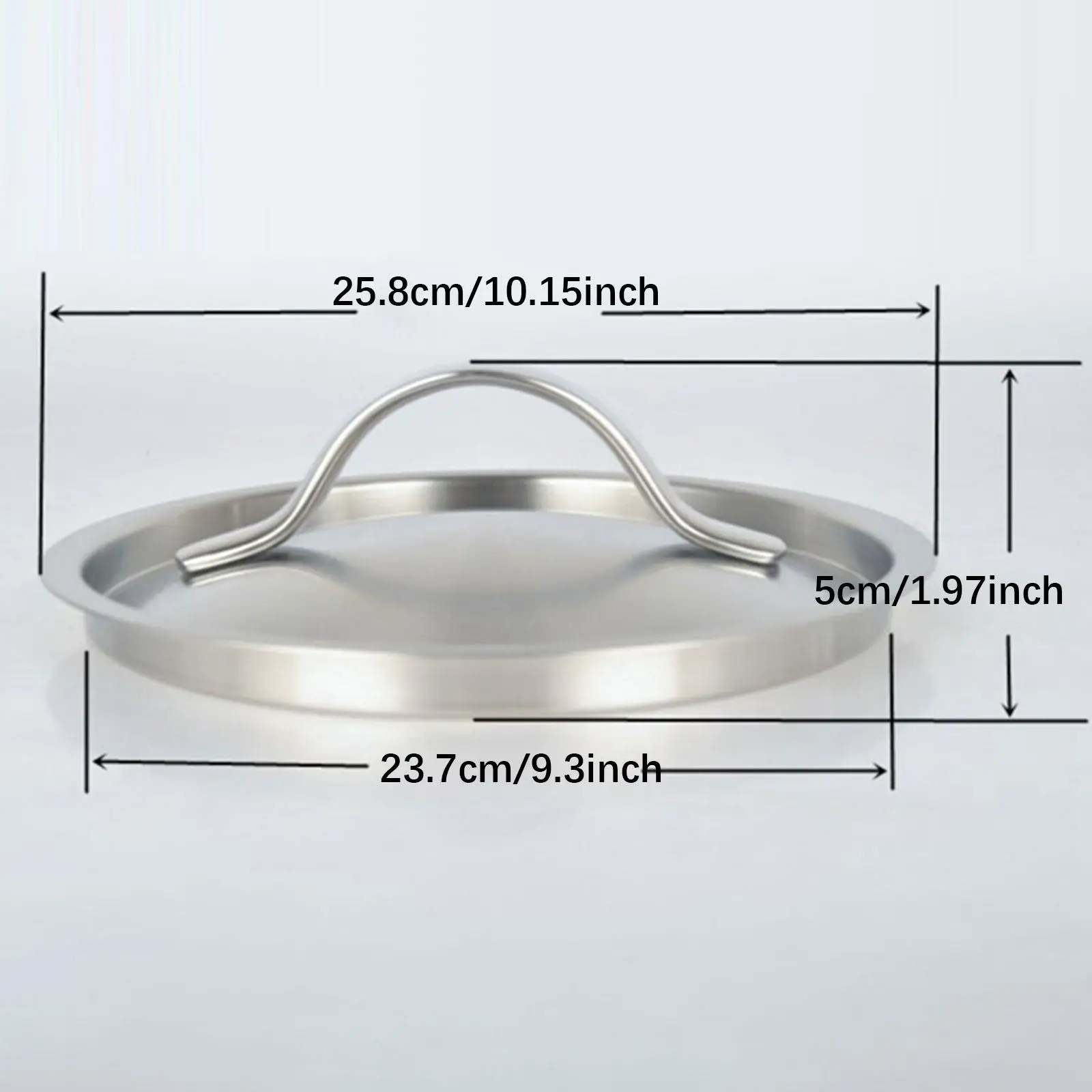 Stainless Steel Pot Lid Replacement Portable Modern Universal Comfortable Handle Heat Resistant Pan Cover Picnic Barbecue