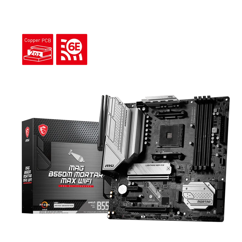 CPU Ryzen 7 5700X & B550M MORTAR WIFI Sbbca73b18e02438da0830b6cbfa0a