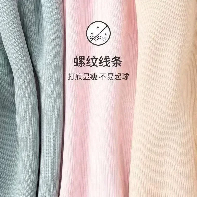 

Underwear Women Sweater Clothes Plus Knitted Velvet Winter Thermal Tops Pullover Bottoming Thick Thermal Female Women's Warm