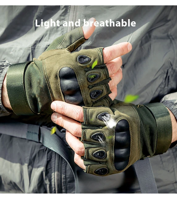 Army Tactical Gloves / Outdoor Sports Half Finger Combat Motorcycle Ro