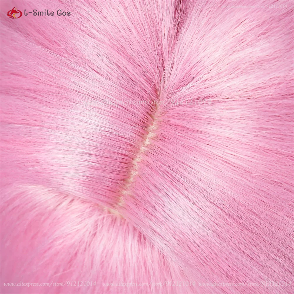 Elysia Cosplay Wig 100cm Pink Pre-Crimped Heat Resistant Synthetic Hair Anime Perücke 8