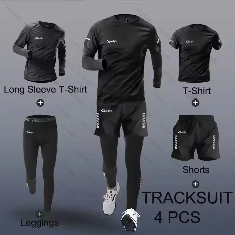 Sports Suit Men's Fishing Gamakatsu Sets Breathable Underwear Tights Sportswear Yoga Gym Fitness Tracksuit Clothes
