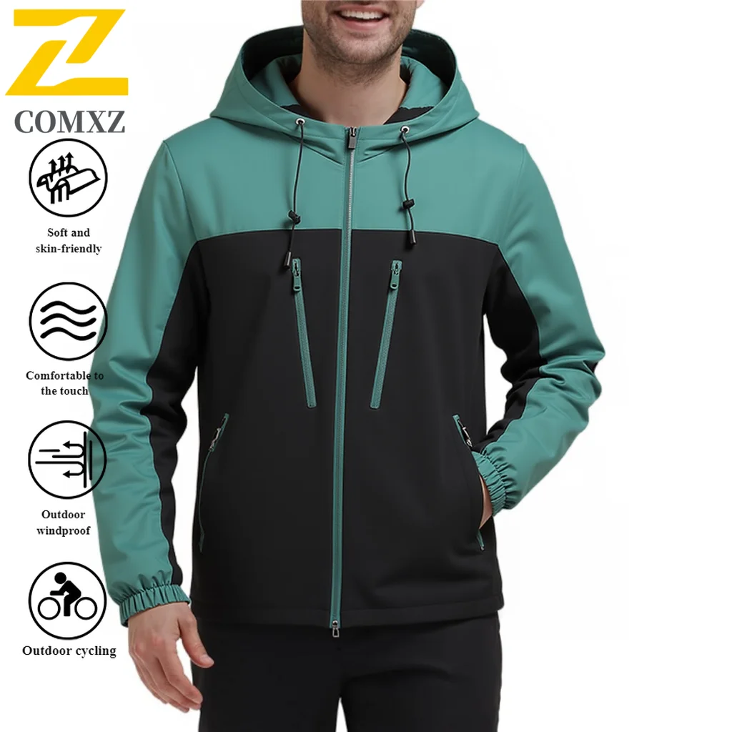 EiAO Waterproof Windbreaker Jacket Men Women Outdoor Hooded Coat Lightweight Hiking Camping Fishing Sports Breathable Raincoat