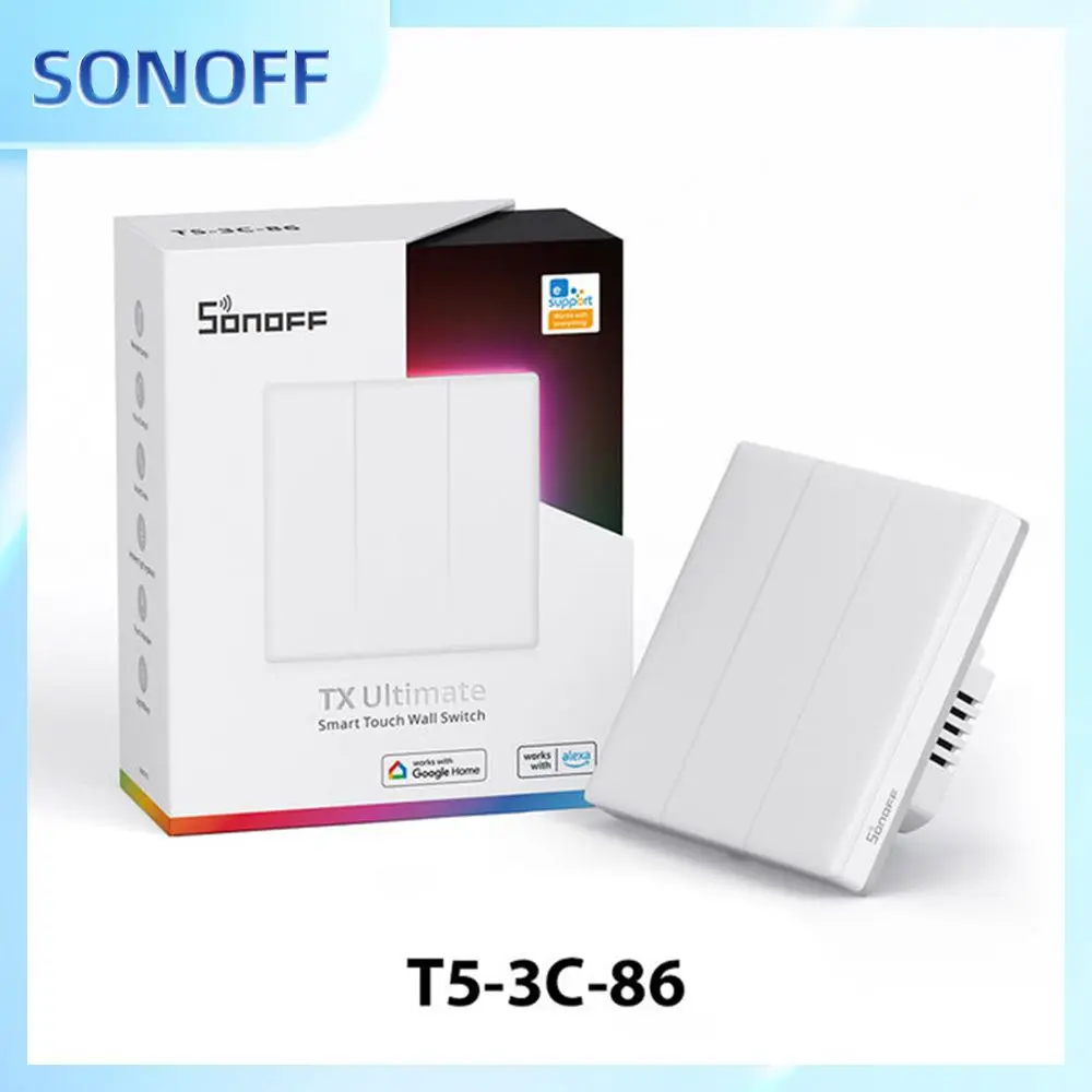 Sonoff Tx Ultimate Intelligent Wall Switch Full Touch Access Standard Europeo Led Light Edge Multi Sensor Ewelink Remote Contro