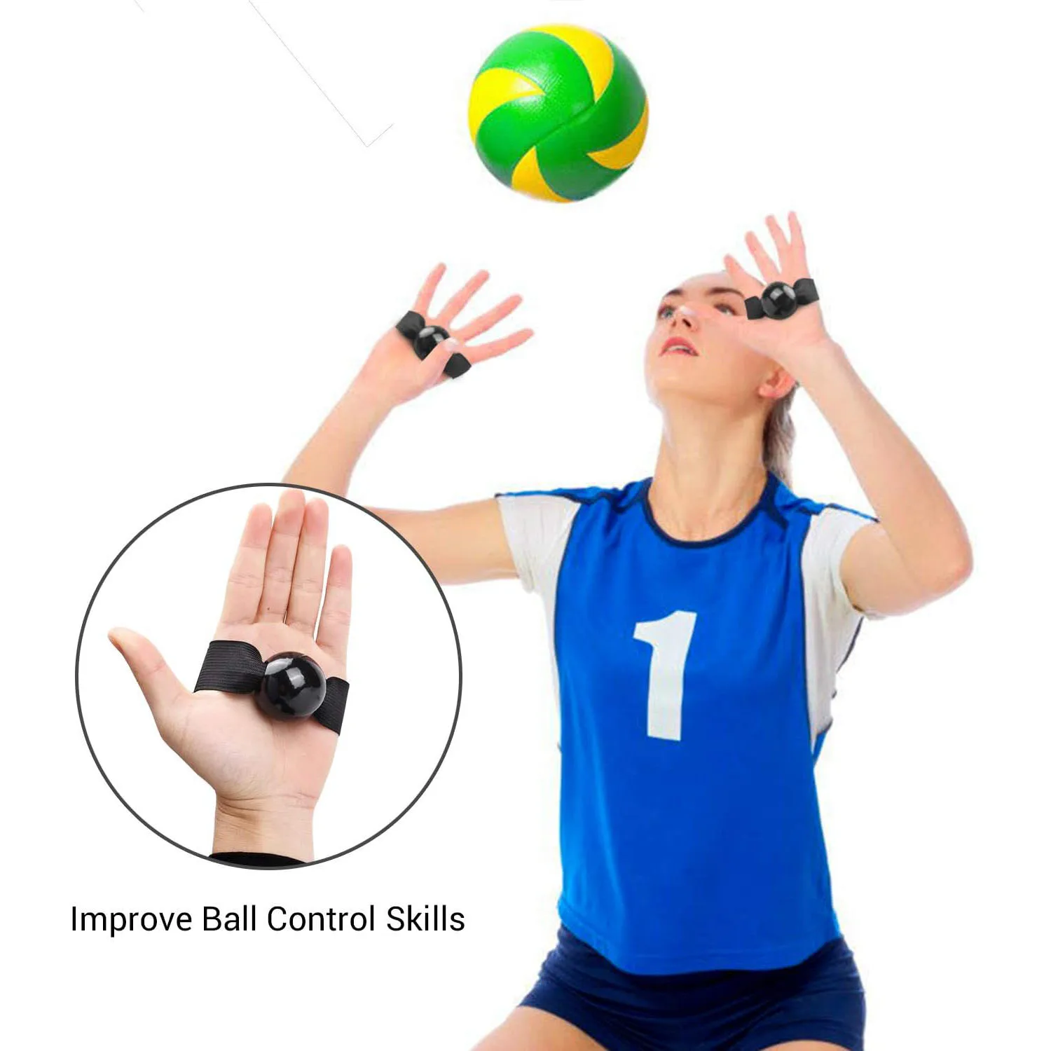 Volleyball Training Equipment Aid-Solo Volleyball Trainer Kit to Serve & Spike Like A Pro-Fits 20-46 Waists, Reinforced Cord volleyball trainer