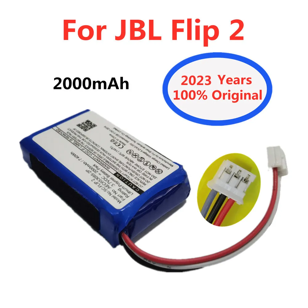 

Новинка 100% Оригинальный аккумулятор для динамика JBL Flip 2 Flip2 Flip II (2013) 3,7 в 2000 мАч AEC653055-2P беспроводной bluetooth аудио аккумулятор
