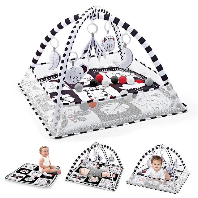 Multifunctional Baby Fitness Frame Crawling Mat Early Education Activity Fitness Room Toys Puzzle Game Mat Infant Rug Toys Gift 1
