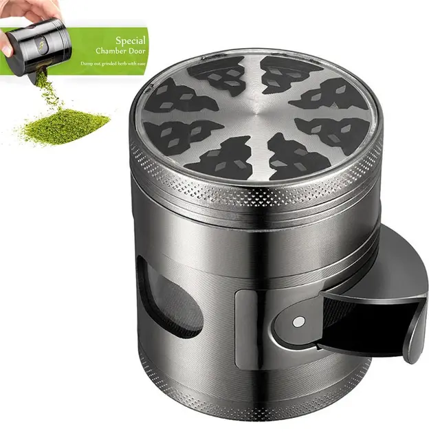 60MM 4 Layers Tobacco Grinder Zinc Alloy Manual Cigarette Tobacco Grinder Smoke Mill Herbal Herb Spice Mill Grass Smoke Grinder