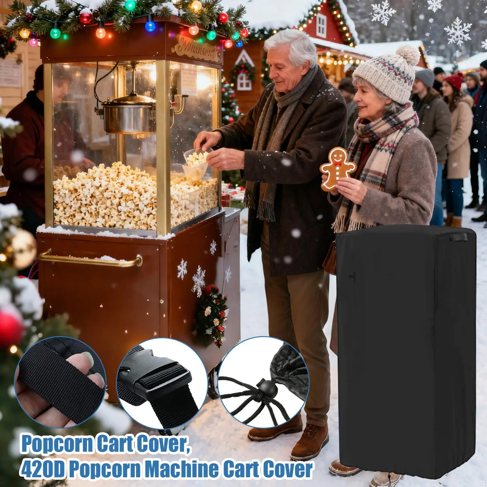 Cubierta para carrito de máquinas de palomitas de maíz, a prueba de polvo,  impermeable, resistente, 420D, fundas para carrito, Protector para hacer  palomitas de maíz para exteriores, image size:1601x1601