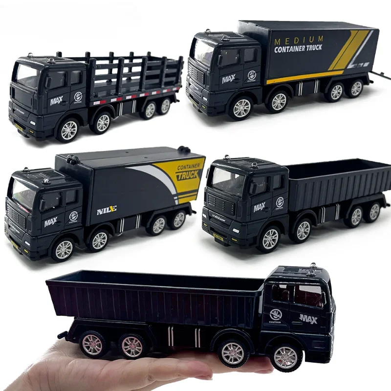 Inertial  Diecasts Toy Vehicles Simulated Transporter Container Truck Freight Vehicle Kids Car Model Toys for Boy Game Gift kids car model toys for boy gift engineering truck pull back simulation transporter container freight vehicle educational toys