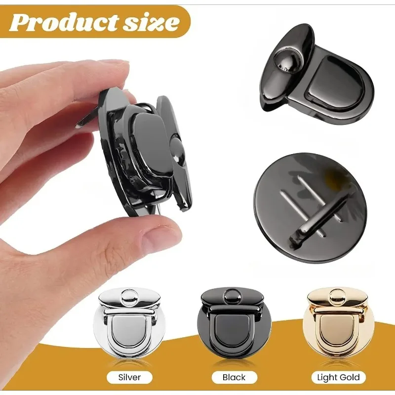 Metal Locks Bag Clasp Catch Buckles 5/10pcs for Handbags Purse Tote Closures Snap Clasps DIY Craft Hardware