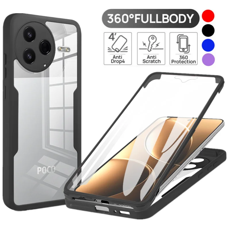 Enhanced Shockproof Clear Protective Case - Full Body Protection Cover